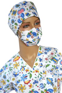 Maseczka/Maska ochronna z gumką - wzór kaszubski