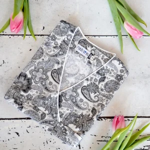 Bluza medyczna Flores - paisley szary