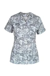 Bluza medyczna Flores - paisley szary