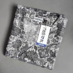Bluza medyczna męska - paisley szary