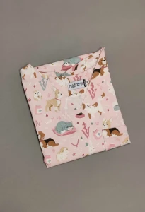 Bluza weterynaryjna Papilio Premium - klinika dla zwierząt różowa