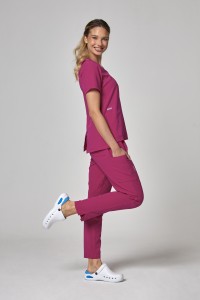 Bluza medyczna damska Parkley Cressy – amarant