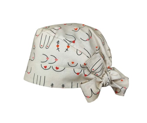 Czepek medyczny wiązany - piersi