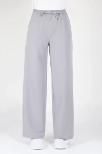 Spodnie damskie LuXmi szerokie  - kolor Szarość Tokio