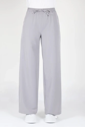 Spodnie damskie LuXmi szerokie  - kolor Szarość Tokio