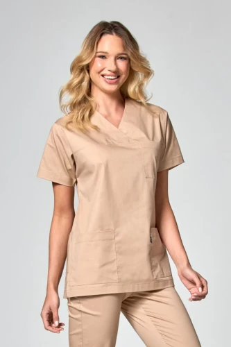 Bluza medyczna Cleo Prima - kolor pudrowy beż