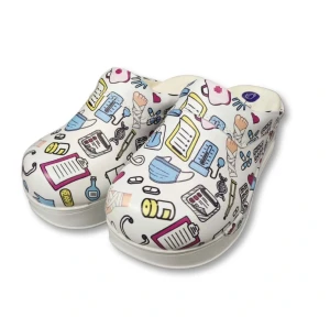 Air Clogs buty medyczne ze wzorem - medycyna