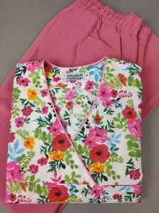 Bluza medyczna Flores - kwiatowe konfetti