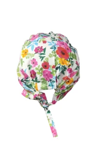 Czepek medyczny z troczkami - kwiatowe konfetti