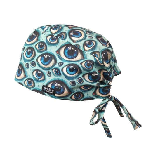 Czepek medyczny z troczkami - oko w oko