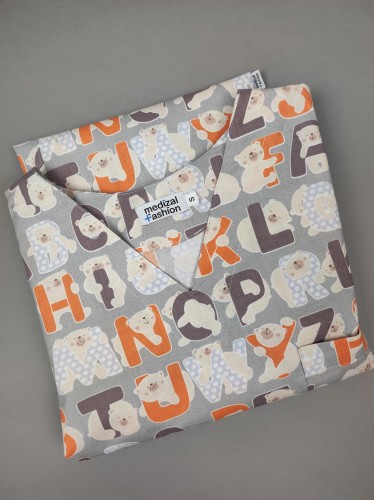 Bluza medyczna Papilio - literki i misie