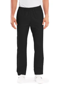 Spodnie medyczne męskie z gumą - czarne