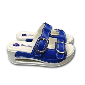 Air Clogs sandały buty medyczne zapinane na klamry - niebieskie