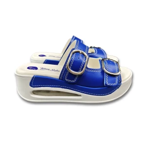 Air Clogs sandały buty medyczne zapinane na klamry - niebieskie