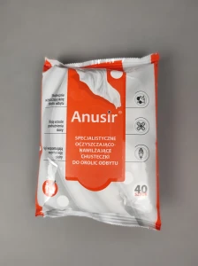 Anusir - nawilżająco - oczyszczające chusteczki do okolic odbytu - 40 szt.