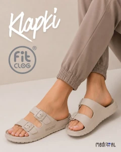 FitCLOG LIKE klapki piankowe EVA - beżowe
