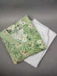 Bluza medyczna Flores - zielona w kwiatki