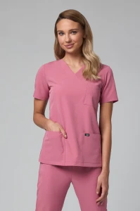 Bluza medyczna damska LuXmi -  Róż Mediolanu