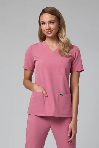 Bluza medyczna damska LuXmi -  Róż Mediolanu