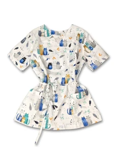 Bluza medyczna Papilio - kocia rodzina niebieska