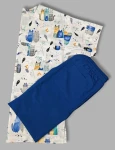 Bluza medyczna męska - kocia rodzina niebieska