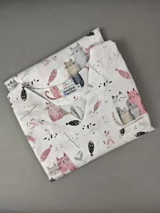 Bluza medyczna Papilio - kocia rodzina różowa