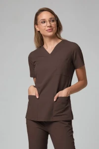 Bluza medyczna damska LuXmi - Belgijska Czekolada