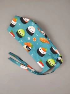 Czepek medyczny z troczkami - sushi
